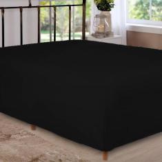 Lençol Box Conjugado Unibox Casal Preto Arrumadinho Enxovais