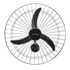 Ventilador de Parede Ventisol New Premium 60cm Preto 127v, Preto, 110V