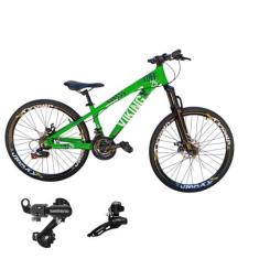 Bicicleta Aro 26 Vikingx Tuff 25 Cambio Shimano Traseiro Dianteiro 24v