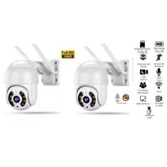 kit 2 Câmera Ip Externa Speed Dome Wifi Auto Tracking Ip66 Ptz