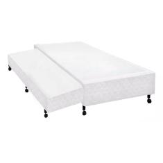 Cama Box Base C-auxiliar Universal Solteiro Poli Tecido White (78x188x27) - Castor