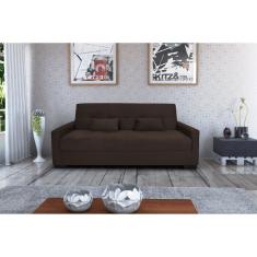 Sofá Cama Lavinia Suede Marrom B256 - Matrix