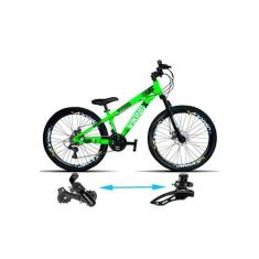 Bicicleta Viking Aro 26 TuffX25/30 Vmaxx Freio a Disco 21V Verde Neon 