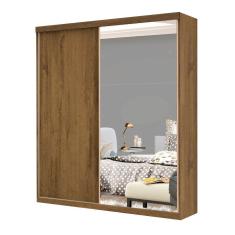 Guarda Roupa Solteiro 2 Porta de Correr e 3 Espelhos Cléo Minastex