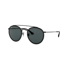 Óculos de Sol Ray-Ban 0RB3647N 002/R5 Tam 51 / Preto - Lentes Azul