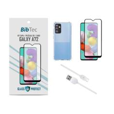 Kit Película 3D + Capa Transparente + Cabo USB Tipo C Samsung Galaxy A