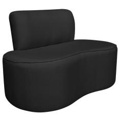 Sofá Curvo 2 Lugares Amsterdã 120cm Bouclé - Amarena Móveis Cor Preto