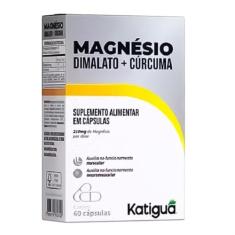 Katiguá, Magnésio Dimalato + Cúrcuma, Sem sabor, 60 Cápsulas rígidas • 30 doses, Branco