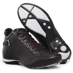 Botinha Feminina Tênis Couro Legitimo Super Confortável-Feminino