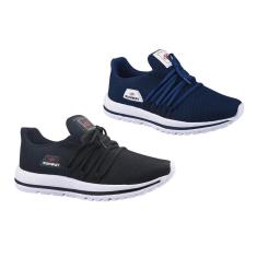 Kit 2 Pares Tênis De Caminhada Corrida Runway Soft Masculino-Masculino