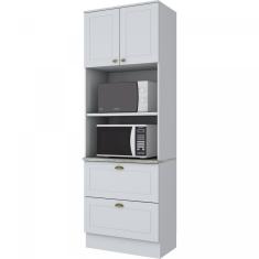 Paneleiro Duplo com Torre Quente 2 Fornos Americana Henn Branco Fosco