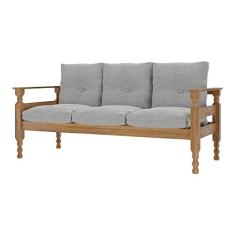 Sofá 3 Lugares Madeira Maciça Liz Multimóveis Vcr7000 Cinza