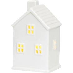 Decorações de Natal, decorações de Natal internas, casas de vila de Natal, casas de cerâmica iluminadas, decoração rústica branca de fazenda de férias de Natal para sala de mesa doméstica/326 (Size :