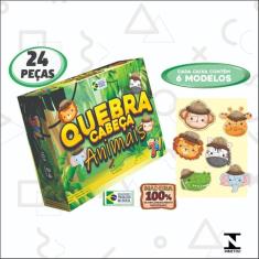 Quebra Cabeça Formas Mdf Animais 24 Peças - Paper Toy