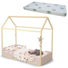 Cama Montessoriana Liv Rose Natural com Colchão – Matic