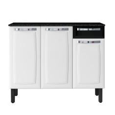 Balcão Itatiaia Rose com 3 Portas e 1 Gaveta - 105 cm de Largura