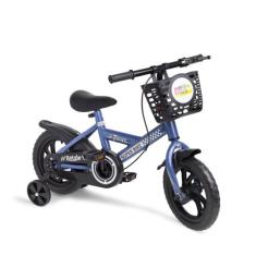Bicicleta Infantil Aro 12 Speedy com Rodinhas Removíveis Cestinha Azul