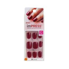 Unhas Postiças Kiss NY Impress Color Curto Easy Breezy, 1 Un