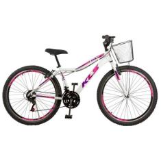 Bicicleta Aro 26 Alumínio Kls Sport Gold Freio V-Brake Mtb 21 Marchas 