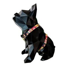 Coleira para cachorro com guia resistente modelo H  peitoral - FACEPET