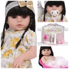 Boneca Reborn Menina Princesa Valentina Corpo 100% Vinil - Cegonha Reb