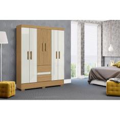 Guarda Roupa Coimbra 6 Portas 2 Gavetas Atacama Off White - Aramóveis