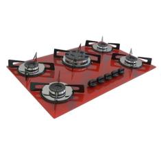 Fogão Cooktop Chamalar Premium 5 Bocas Tripla Chama Bivolt XP, Marmori