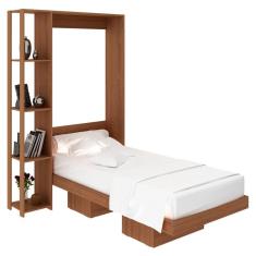 Cama Retratil De Parede Solteiro Cm8013 Amendoa
