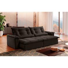 Sofá Retrátil E Reclinável Apolo 2,30m 4 Lugares Marrom