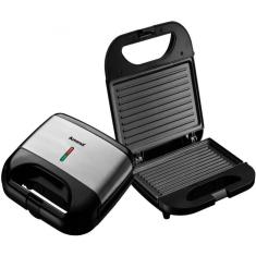 Sanduicheira Ams 500 Antiaderente 750w Amvox Preto Com Inox 220v