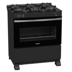 Fogão a Gás Picasso Vítreo 6Q Preto Venax, Bivolt