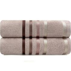 Jogo de Toalhas Banhão Gigante 2 Peças Fios Penteados Lumina Karsten -