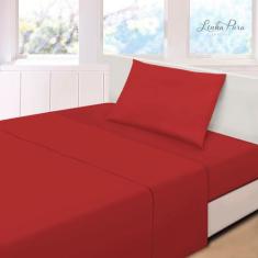 Jogo de Lençol Solteiro 3 Pçs Cama Box Elástico 30cm 100% Poliéster Ga