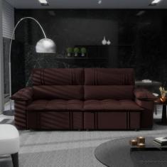 Sofá Retrátil e Reclinável 2 Lugares 250cm Zurique Montreal Marrom Caf