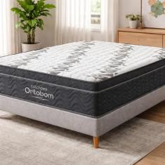 Colchão de Espuma D33 Ortobom Airtech Ortopillow 100 Queen 158 cm, Cin