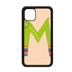 Capa M alfabeto laranja frutas bonito padrão para iPhone 12 Pro Max para Apple Mini Mobile Case Shell