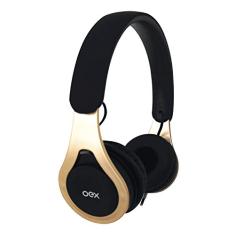 HEADSET DROP C/FIO HS210 - PRETO C/DOURADO - OEX, 48.7303