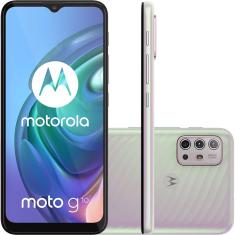 Smartphone Motorola Moto G10 64GB 4GB Ram Tela de 6.5” Câmera Traseira Quádrupla - Branco Floral