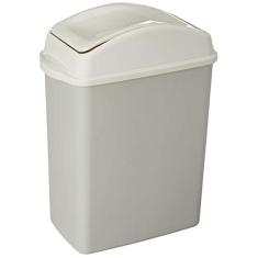 Sanremo - Lixeira Plástica de 8,8 Litros, Basculante, Linha Casablanca