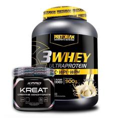 Kit Whey Protein 3W 900g Pretorian + Kreat Monohidratada 300g XPRO Nutrition-Unissex