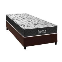 Cama Box Solteiro: Colchão Molas Probel Prolastic Sleep + Base CRC Courano Brown(88x188)