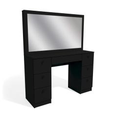 Penteadeira Dit lia 7 Gavetas Pe-80 Preto Uv Acetinado