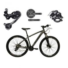 Bicicleta Aro 29 Ksw Xlt Shimano Deore E Altus 27v Freio Hidráulico Garfo Trava - Grafite Tam.17
