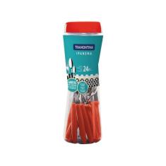 Faqueiro Tramontina Inox Ipanema 23399791 - 24 Peças, Vermelho, 24