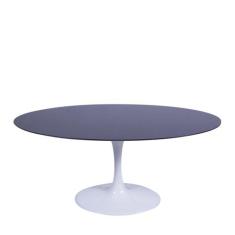 Mesa Saarinen Oval São Gabriel 198x122cm - Base Branca - mgsaarinen