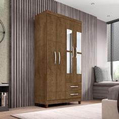 Guarda Roupa Solteiro Ambiente Mogi com Espelho 4 Portas Malbec - Inco