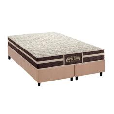 Cama Box King: Colchão Ortopédico Probel Guarda Costas Extra Firme + Base Crc Suede Clean(193X203)