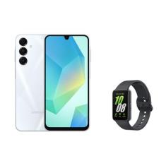 Celular Samsung A16 5G 256GB - Cinza + Galaxy Fit3 - Grafite, Cinza