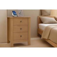 Mesa Cabeceira Maggiore c/ 3 Gavetas Amêndoa/Rovere - Lopas