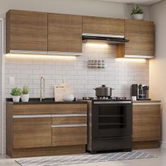 Armário De Cozinha 260Cm Rustic Glamy 04 Rustic